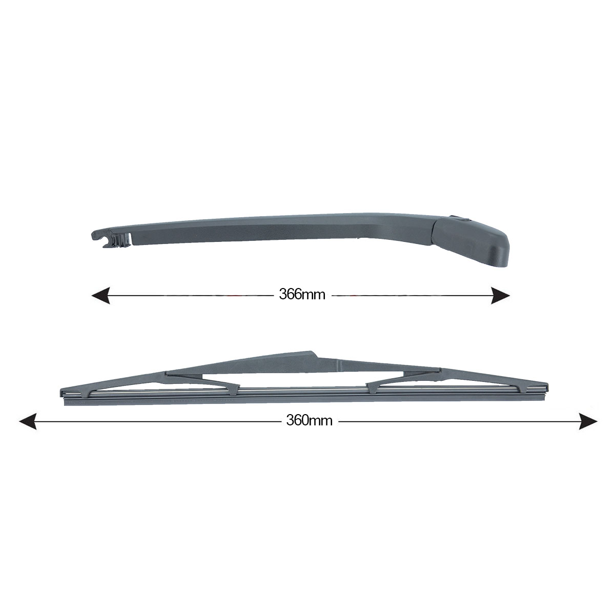 Kit Braccio Tergilunotto MITSUBISHI Outlander 360mm