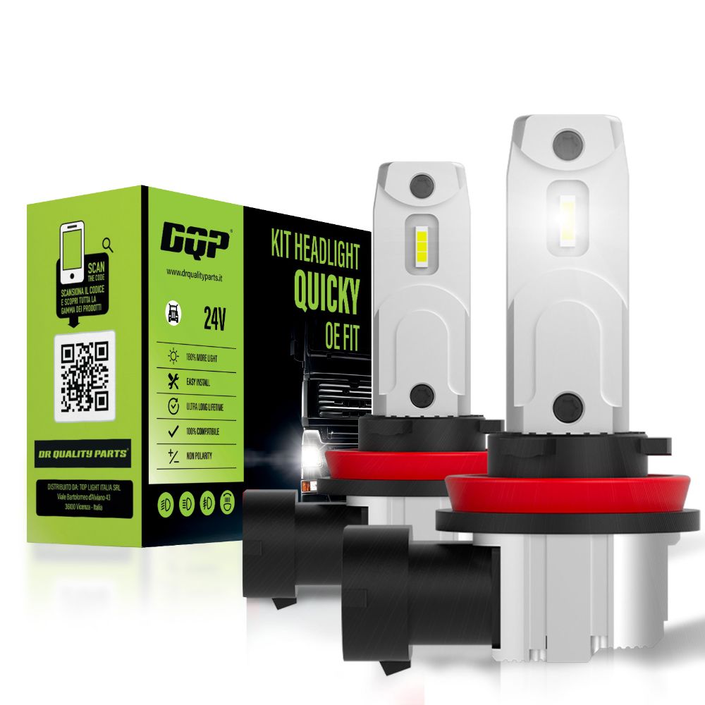 Kit Headlight QUICKY H8/H9/H11/H16 OE FIT a 24V (2PCS)