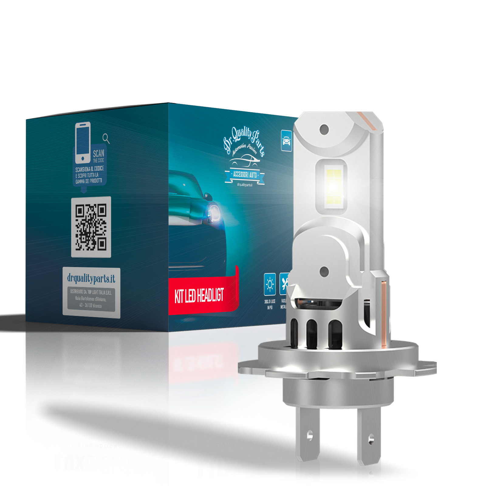 Singolo Headlight QUICKY H7 H18 OEFIT PRO