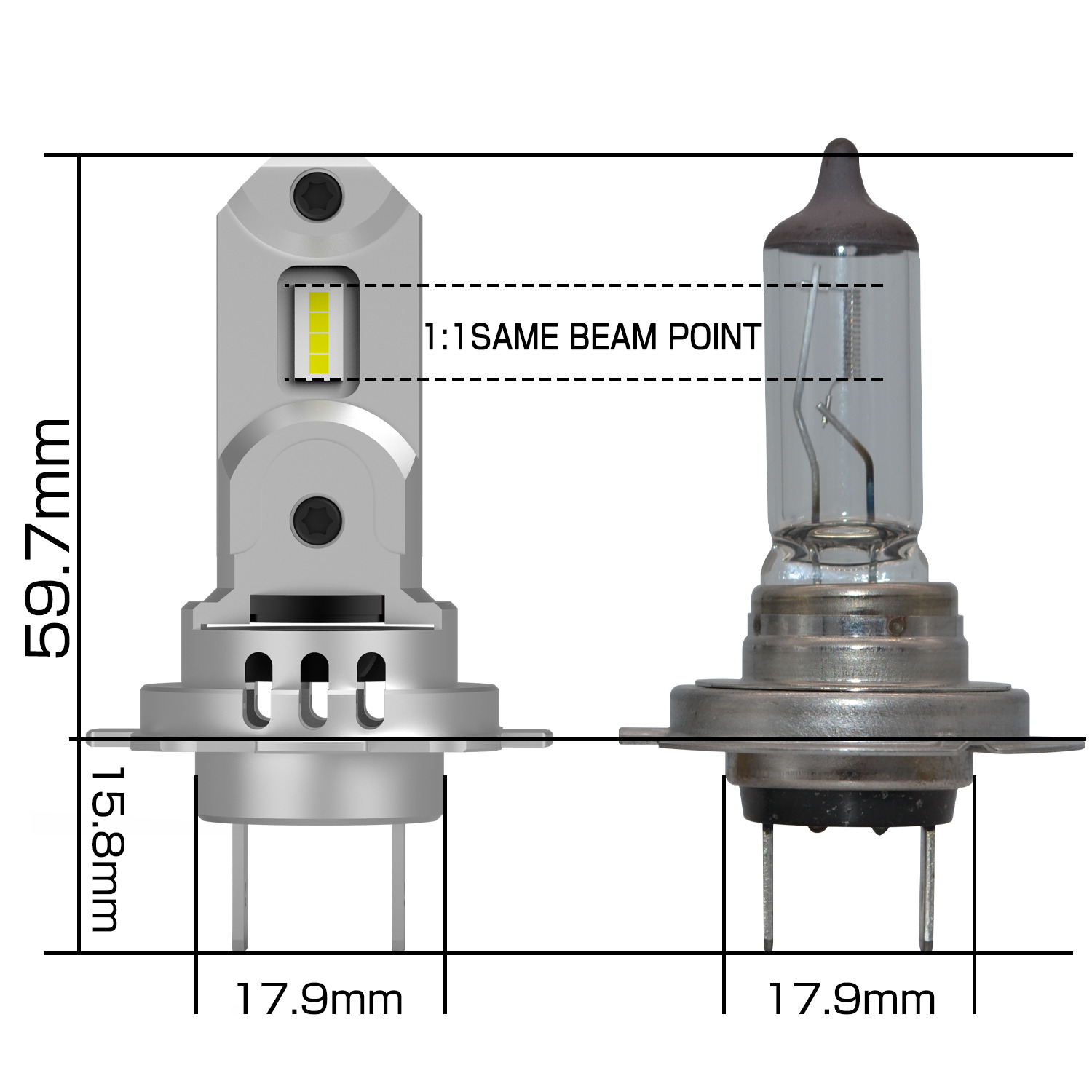 Kit Headlight QUICKY H7H18 OEFIT PRO