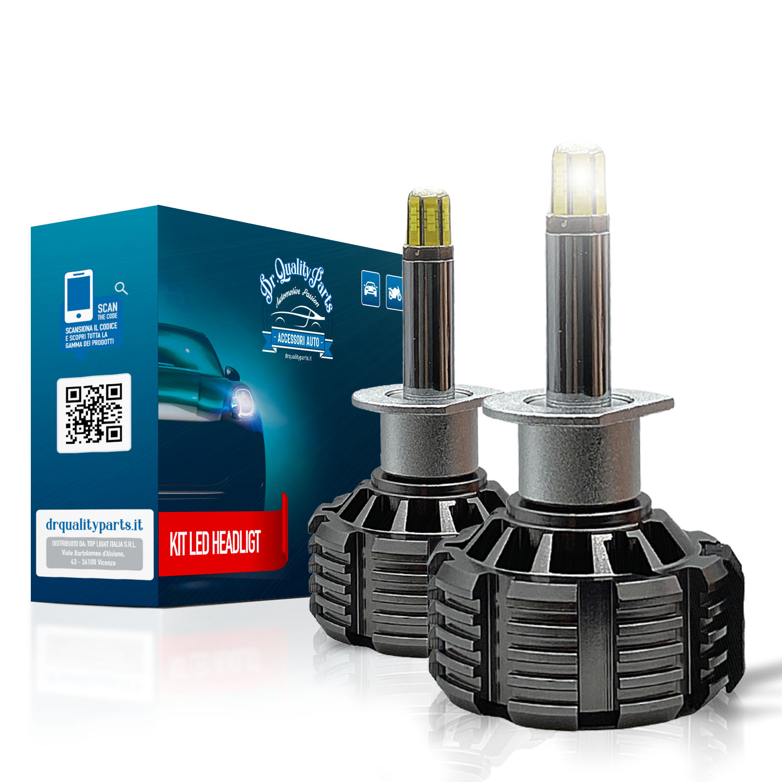 Kit Headlight POLARIS 360° per Lenticolare H1 (2PCS)