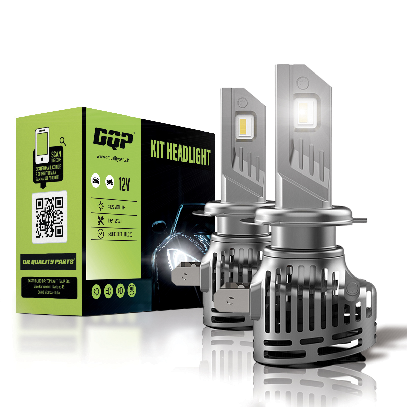 Kit Headlight SERIE COMPACT per H7 (2PCS)