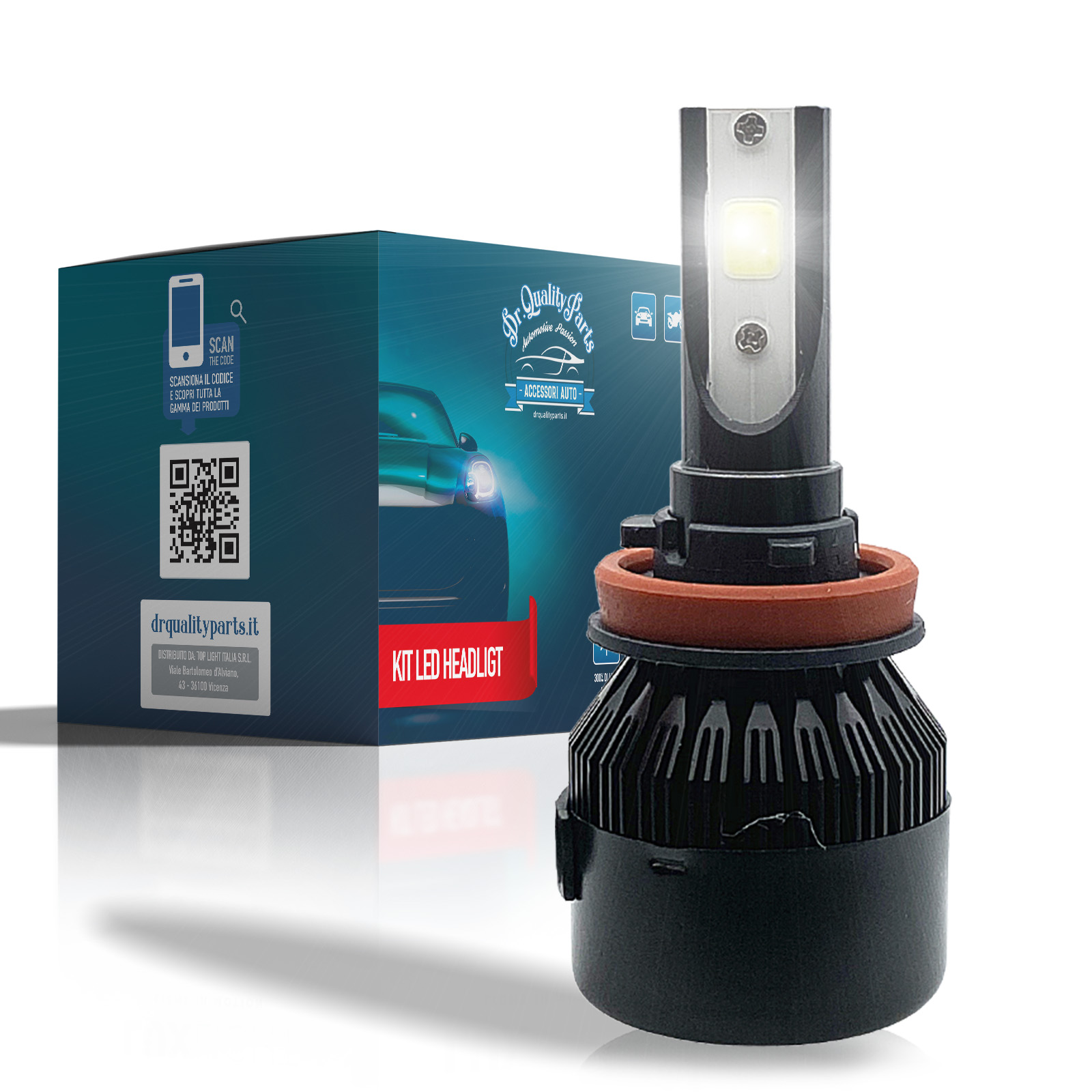 Singolo Headlight BASIC PRO PER H8-H9-H11