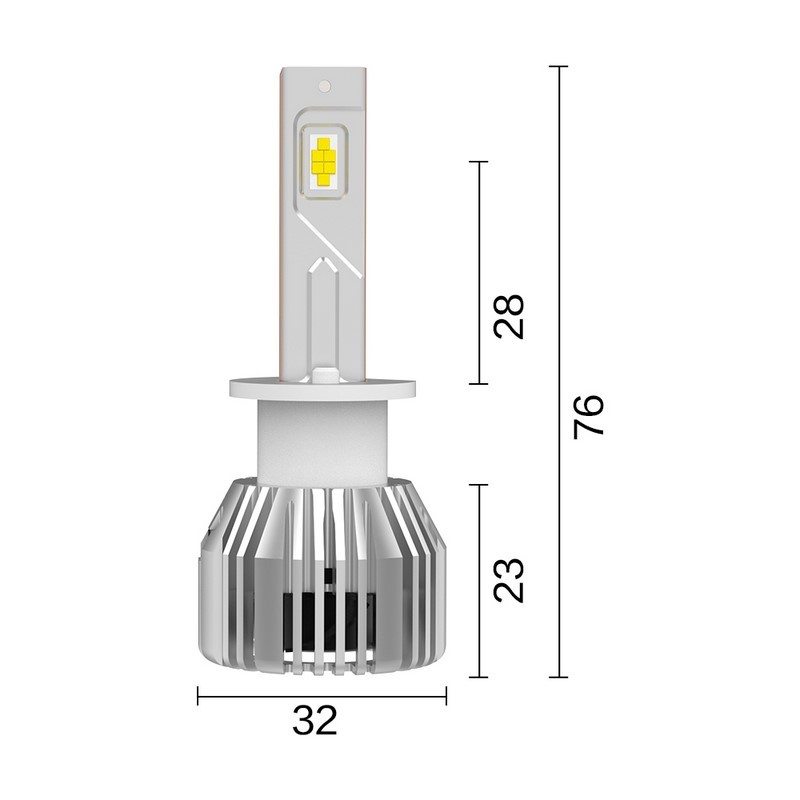 Singolo Headlight ULTRALIGHT 2 per H1