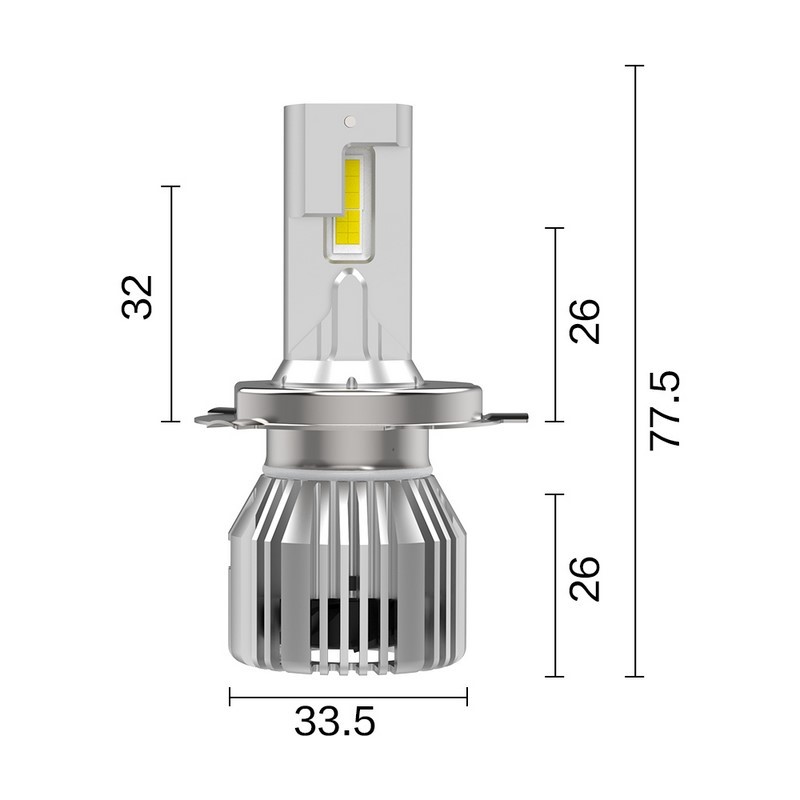 Singolo Headlight ULTRALIGHT 2 per H4