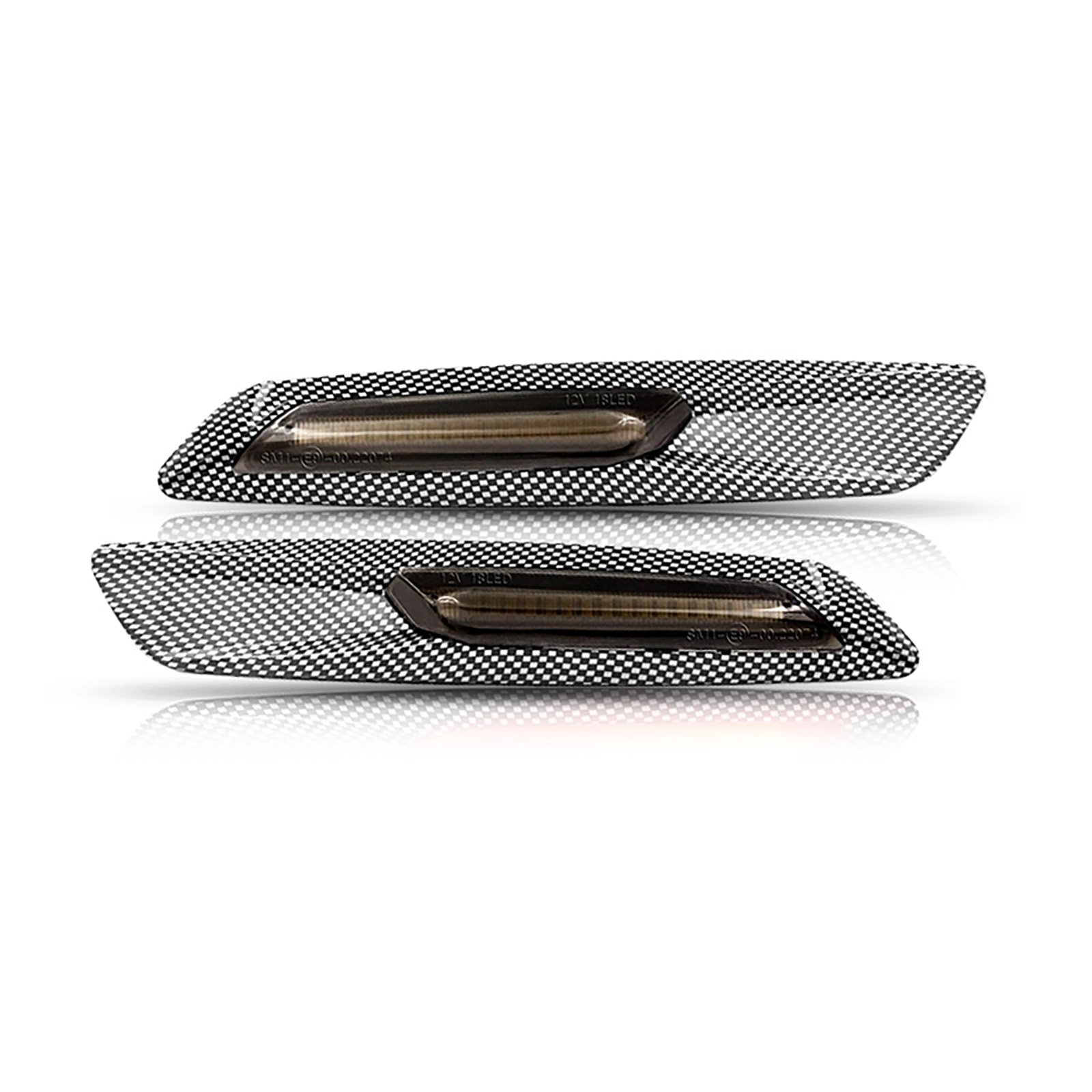 BMW Frecce lat. base eff. carbonio e lente fum&eacute;(2PCS)