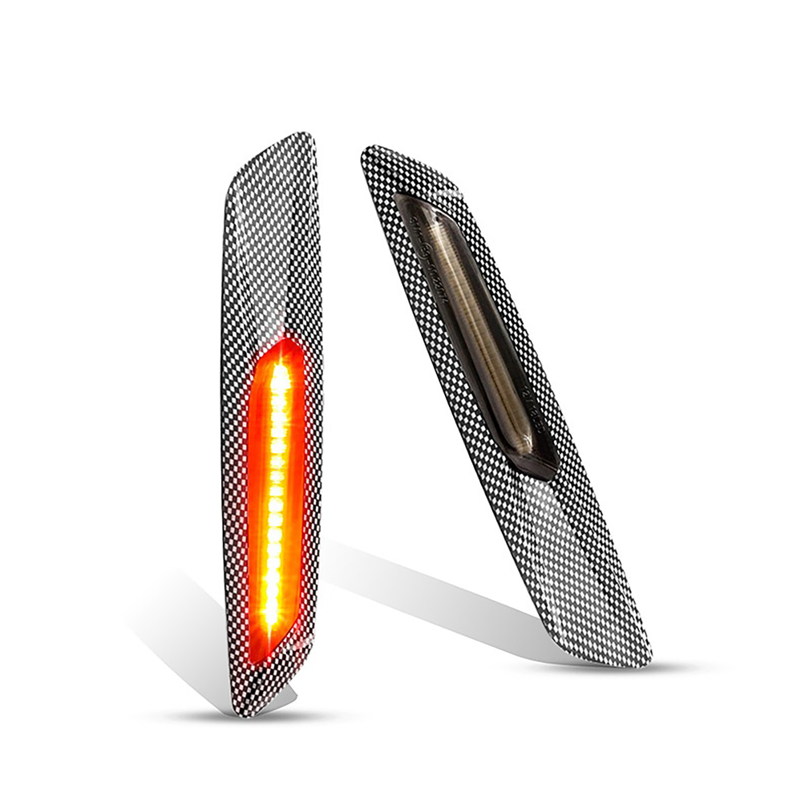 BMW Frecce lat. base eff. carbonio e lente fum&eacute;(2PCS)