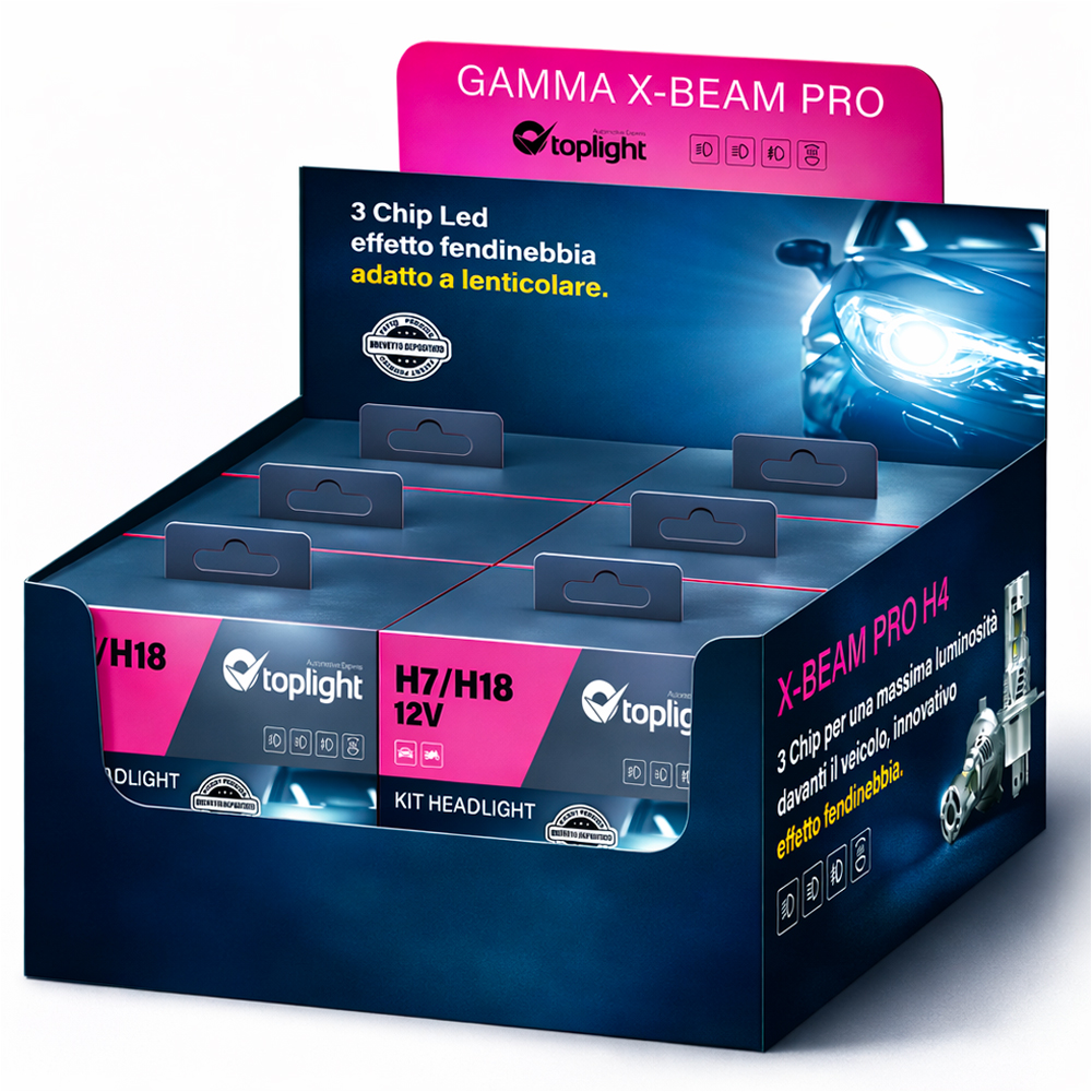 Espositore X-BEAM PRO 4 H7 + 2 H4