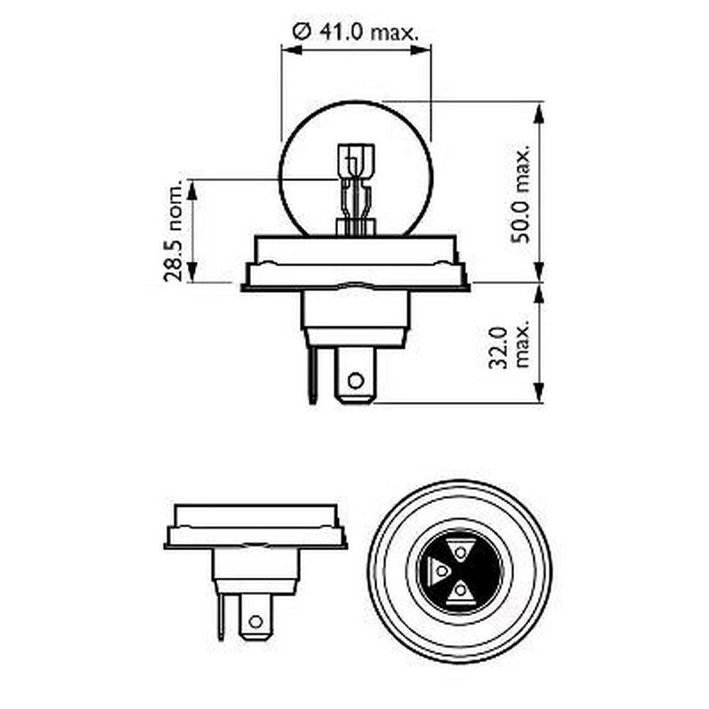 Lampada R2A Asimmetrica12V