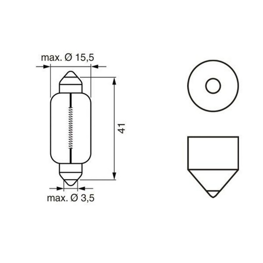 Lampada Siluro 12V 11X38mm