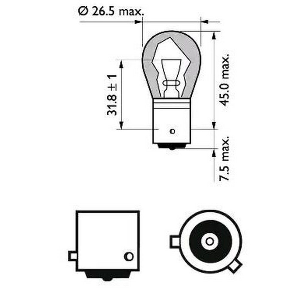 Set Lampade P21/5W Amber Cromo 12V (2PCS)