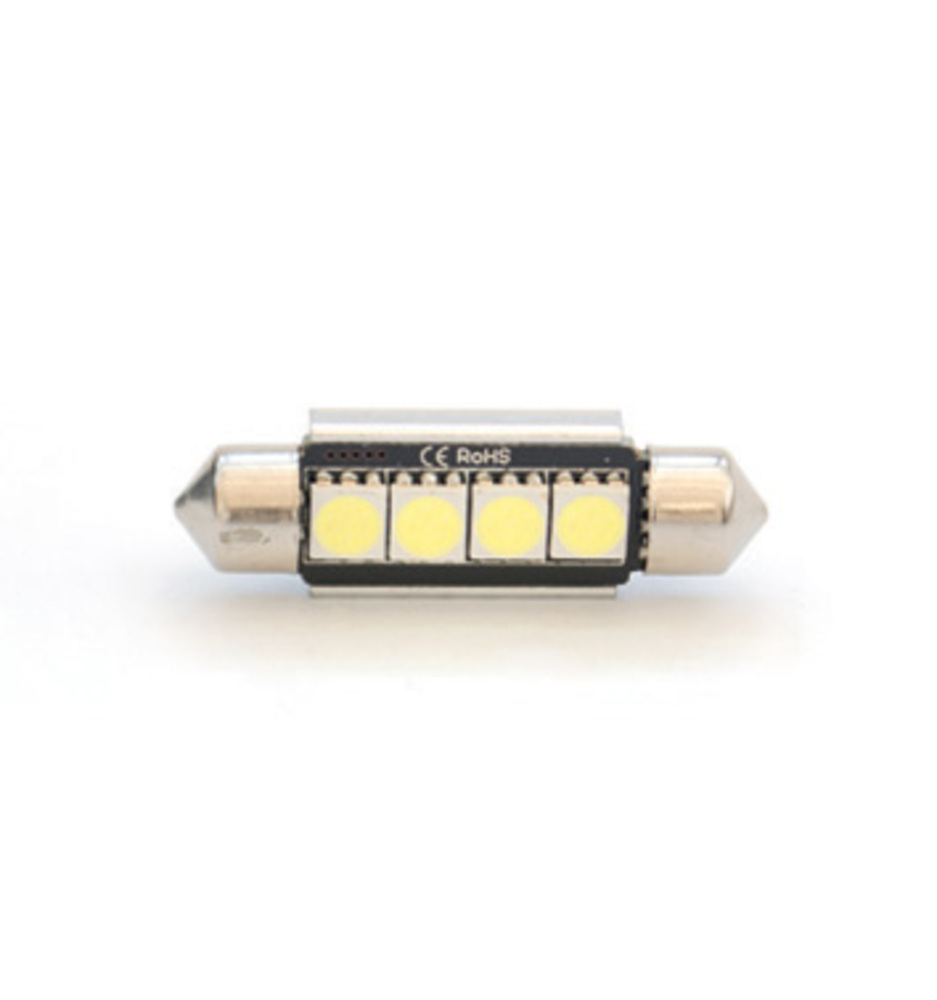 Lampade Siluro a 4 Led SMD Canbus 12V 12X38mm (2PCS)