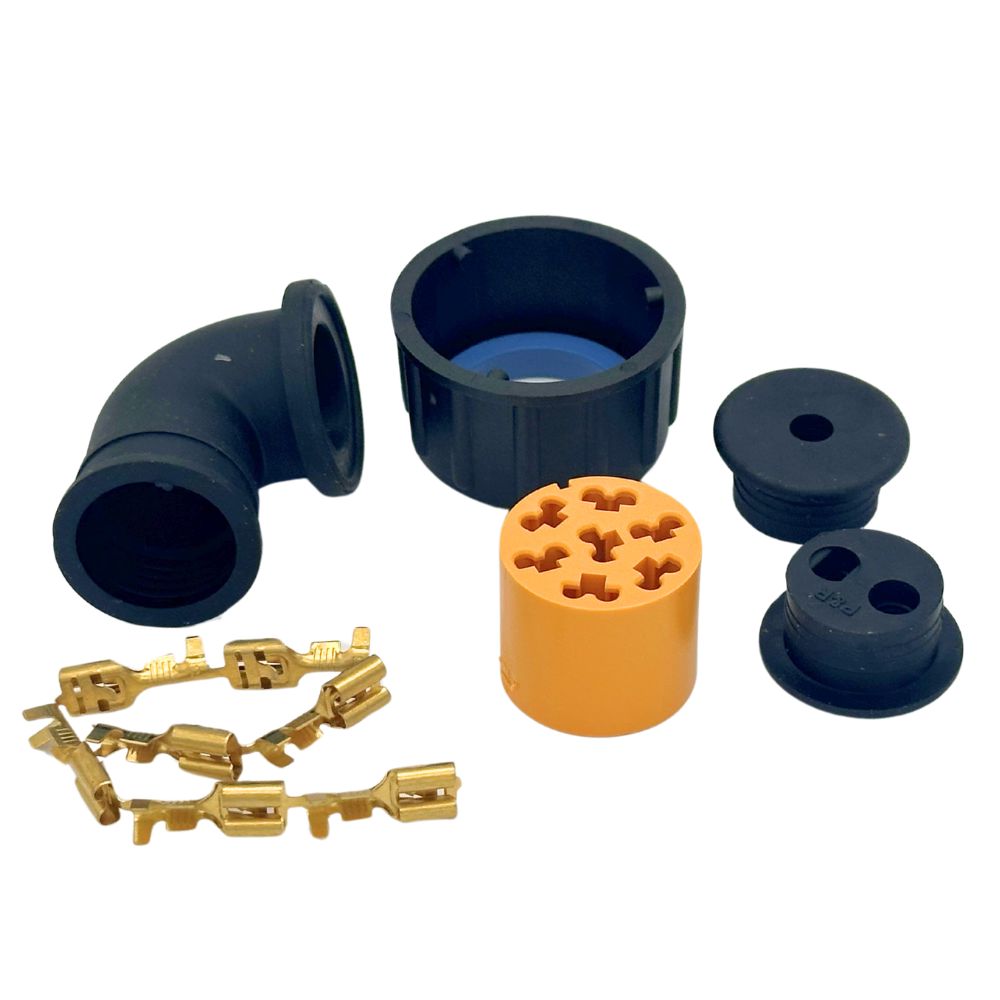 Kit Connettore 7 vie per Fanali Aspock giallo innesto a baionetta