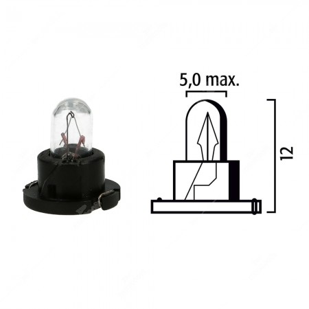 Lampada Micro Base Nera1,2W 12V