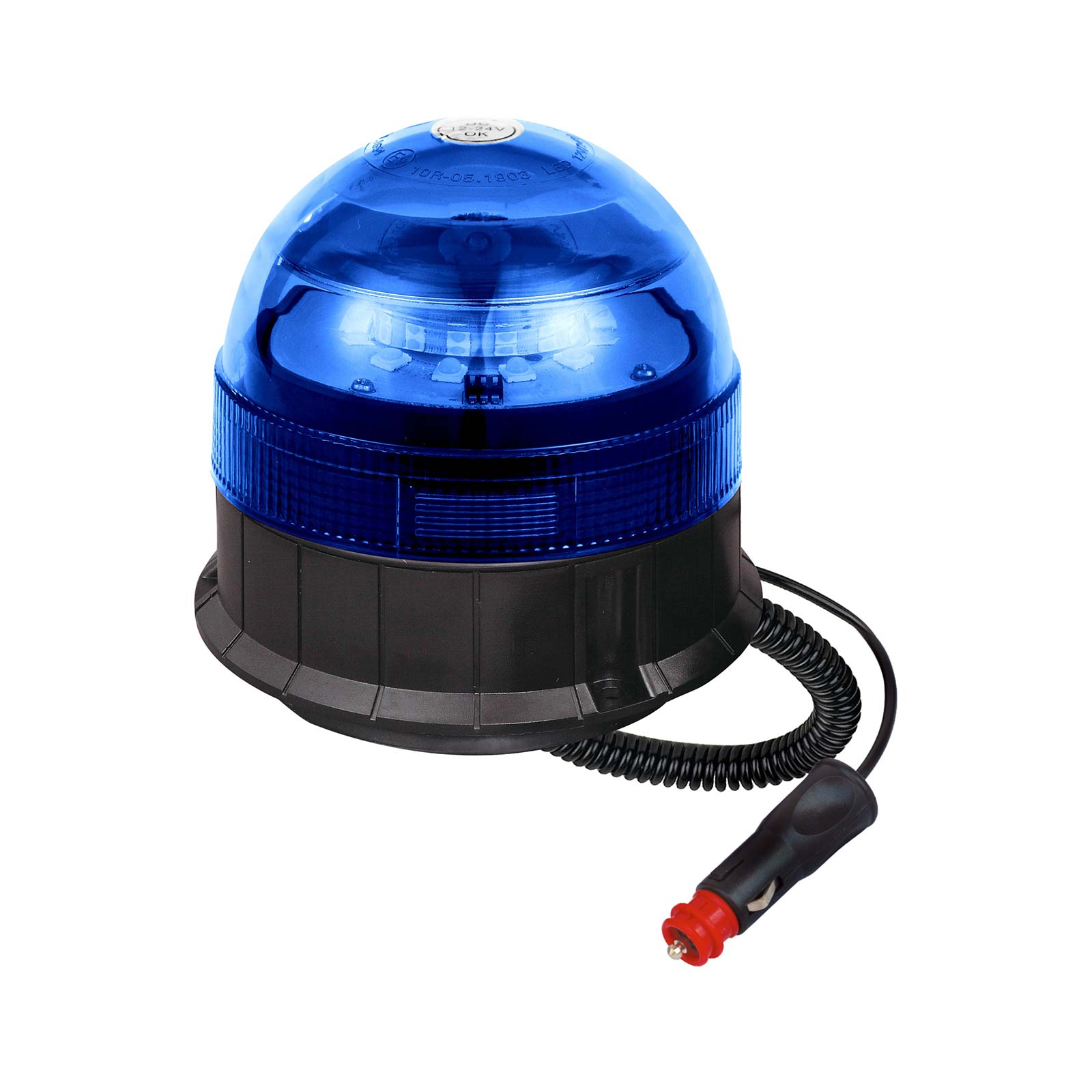 Lampeggiante con CHIP BLU a Led Base a Calamita R65