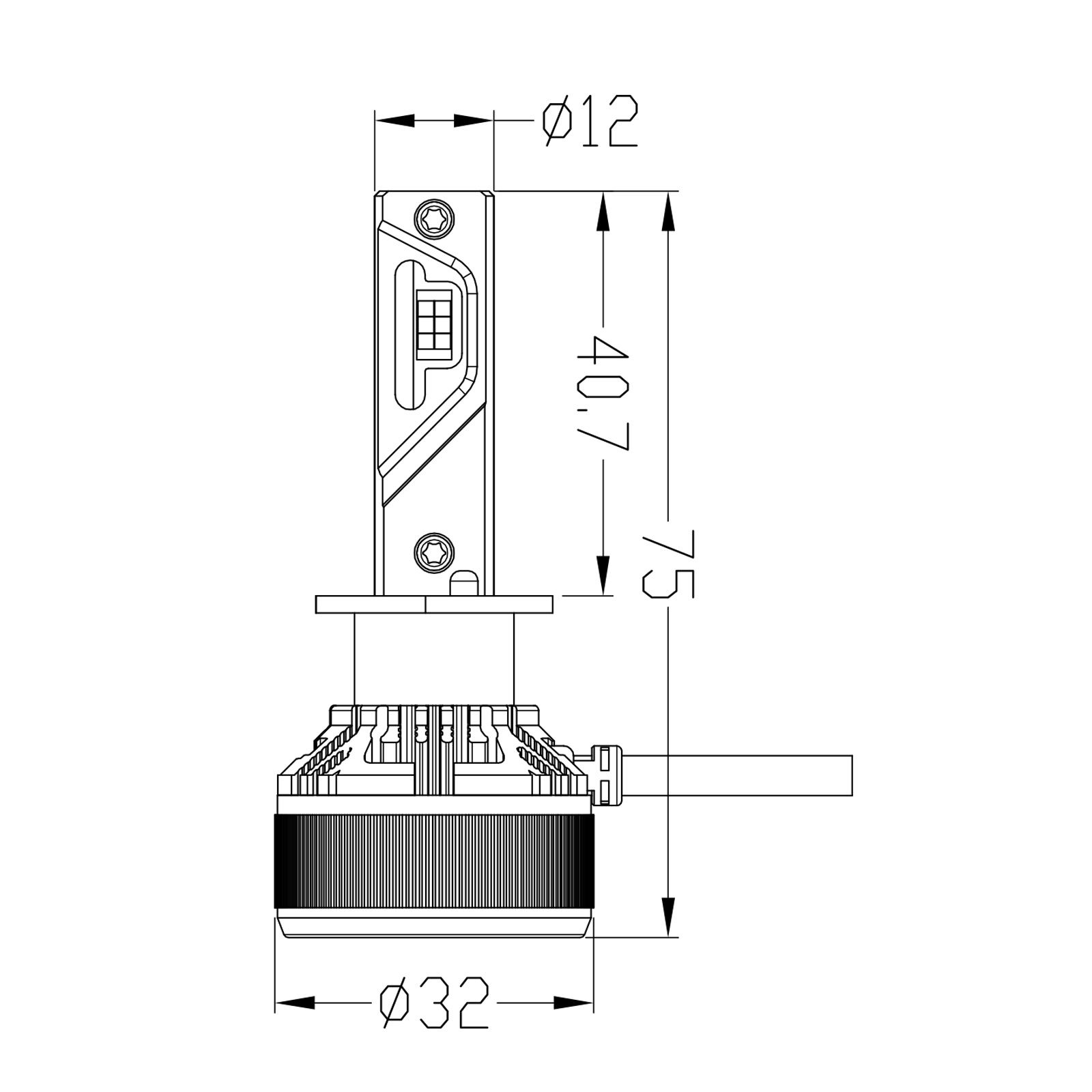 Kit Headlight LUMI-X 9-60V per H1 (2PCS)