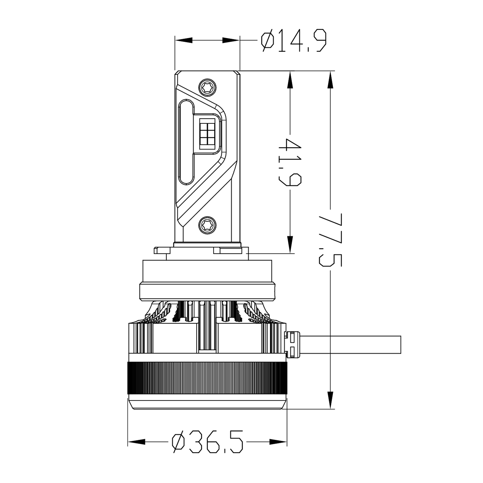 Kit Headlight LUMI-X 9-60V per H11 (2PCS)