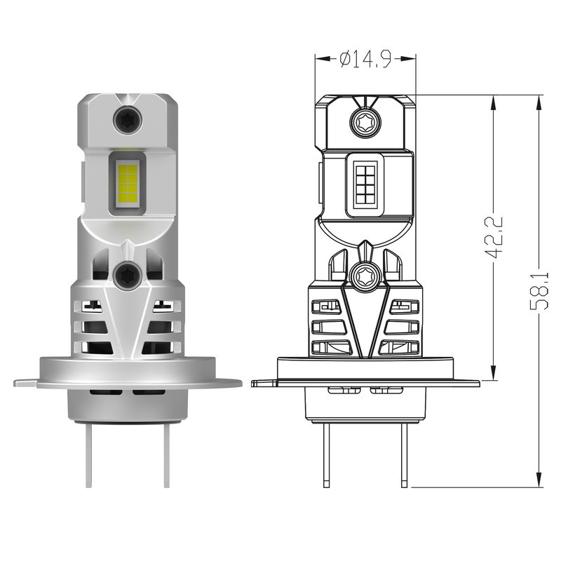 Kit Headlight X-BEAM PRO H7/H18 (2PCS)