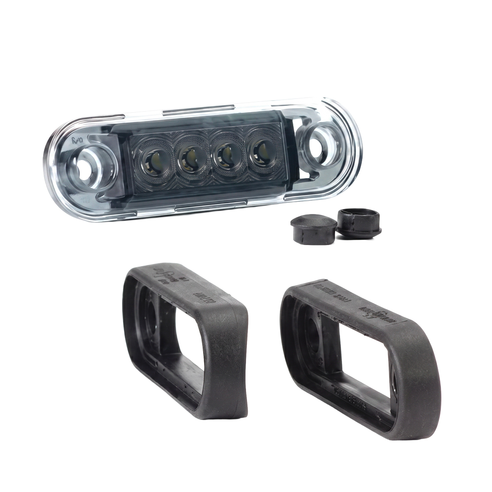 Ingombro a 4 Led per basa piana o tubolare Amber