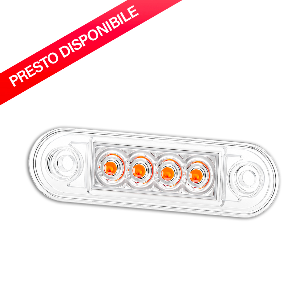 Ingombro a 4 Led per basa piana o tubolare Rosso