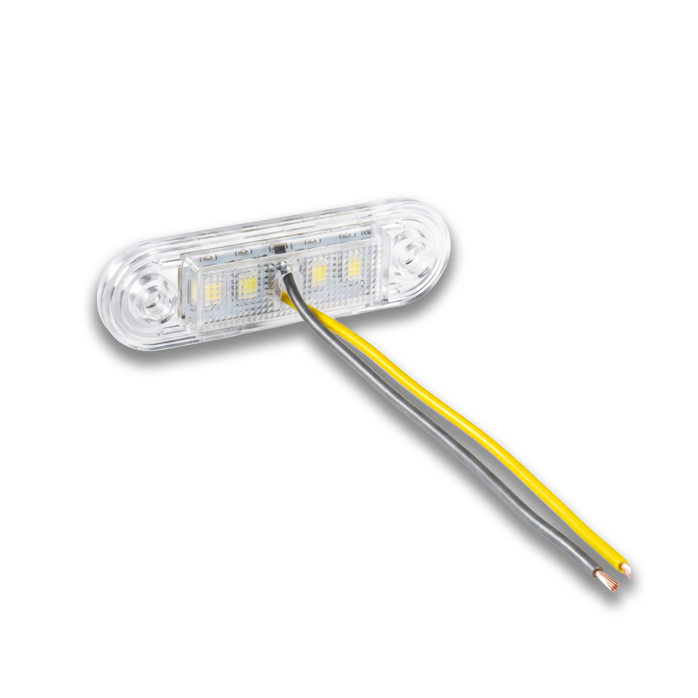 Ingombro a 4 Led per basa piana o tubolare Bianco