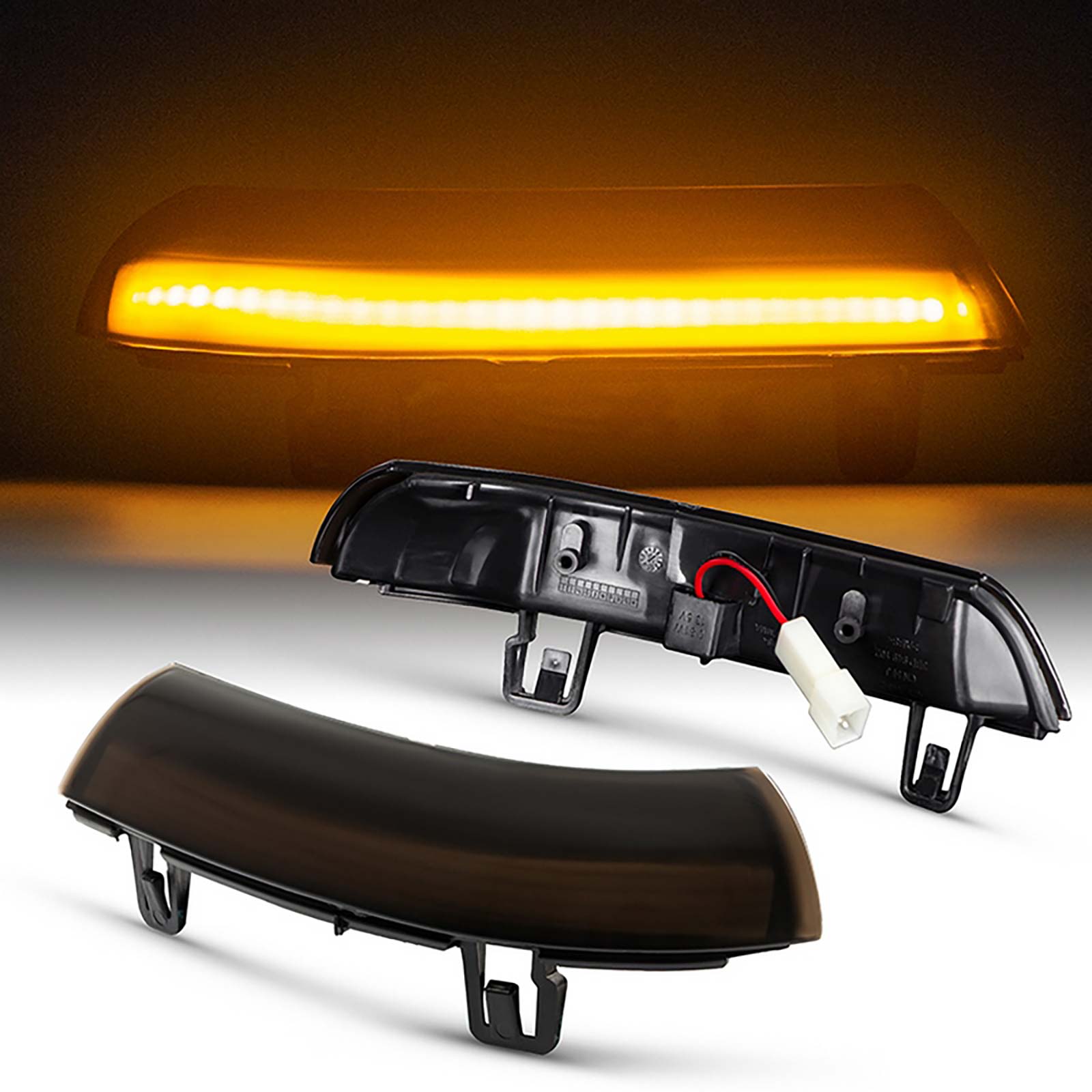 Dynamic mirror Turn light smoked for for VW and Skod
