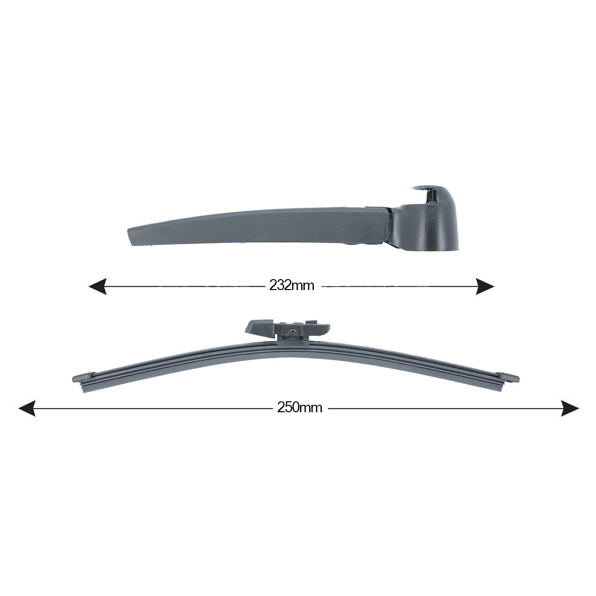 Kit Braccio Tergilunotto VOLKSWAGEN Scirocco R 250mm