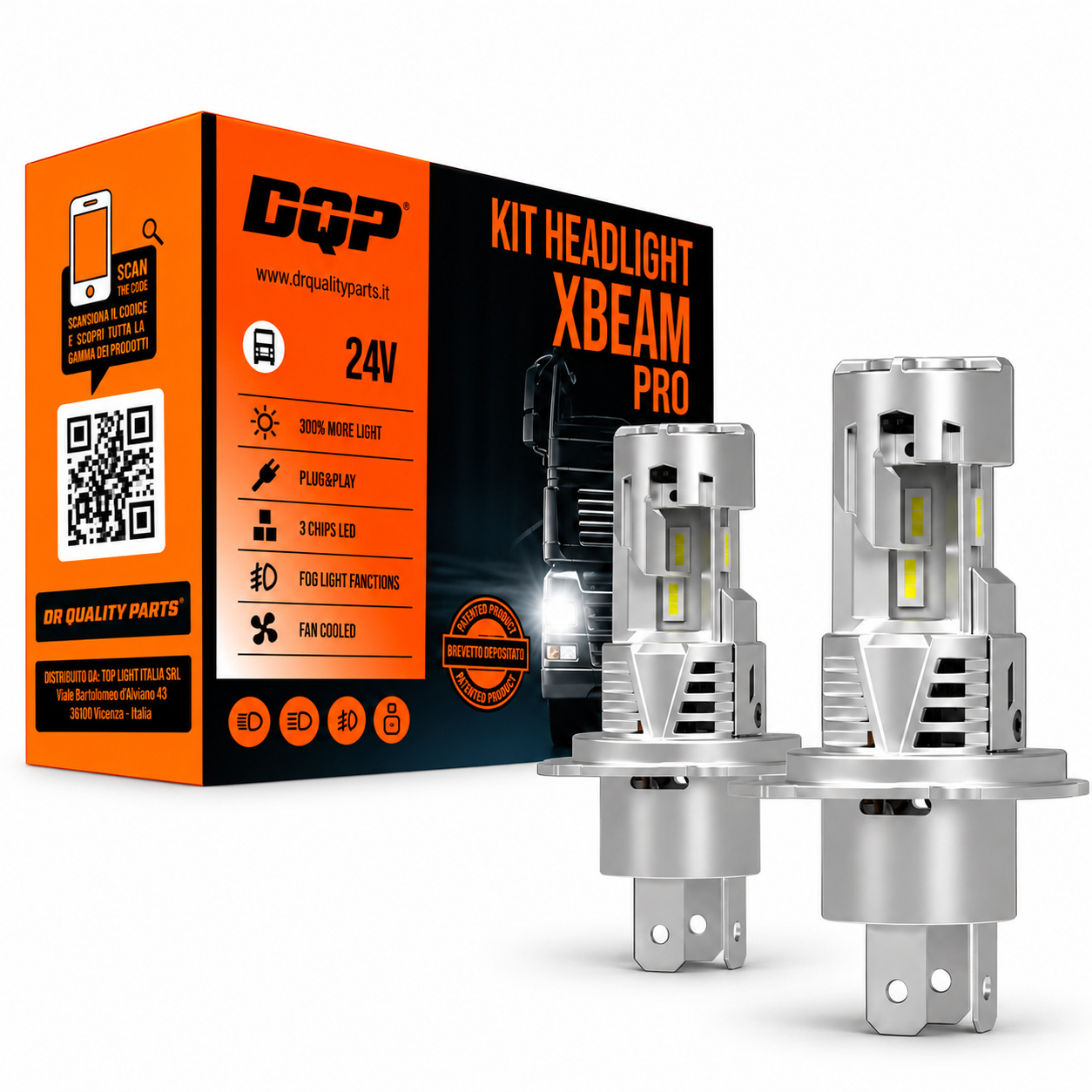 Kit Headlight X-BEAM PRO H4 24V (2PCS)