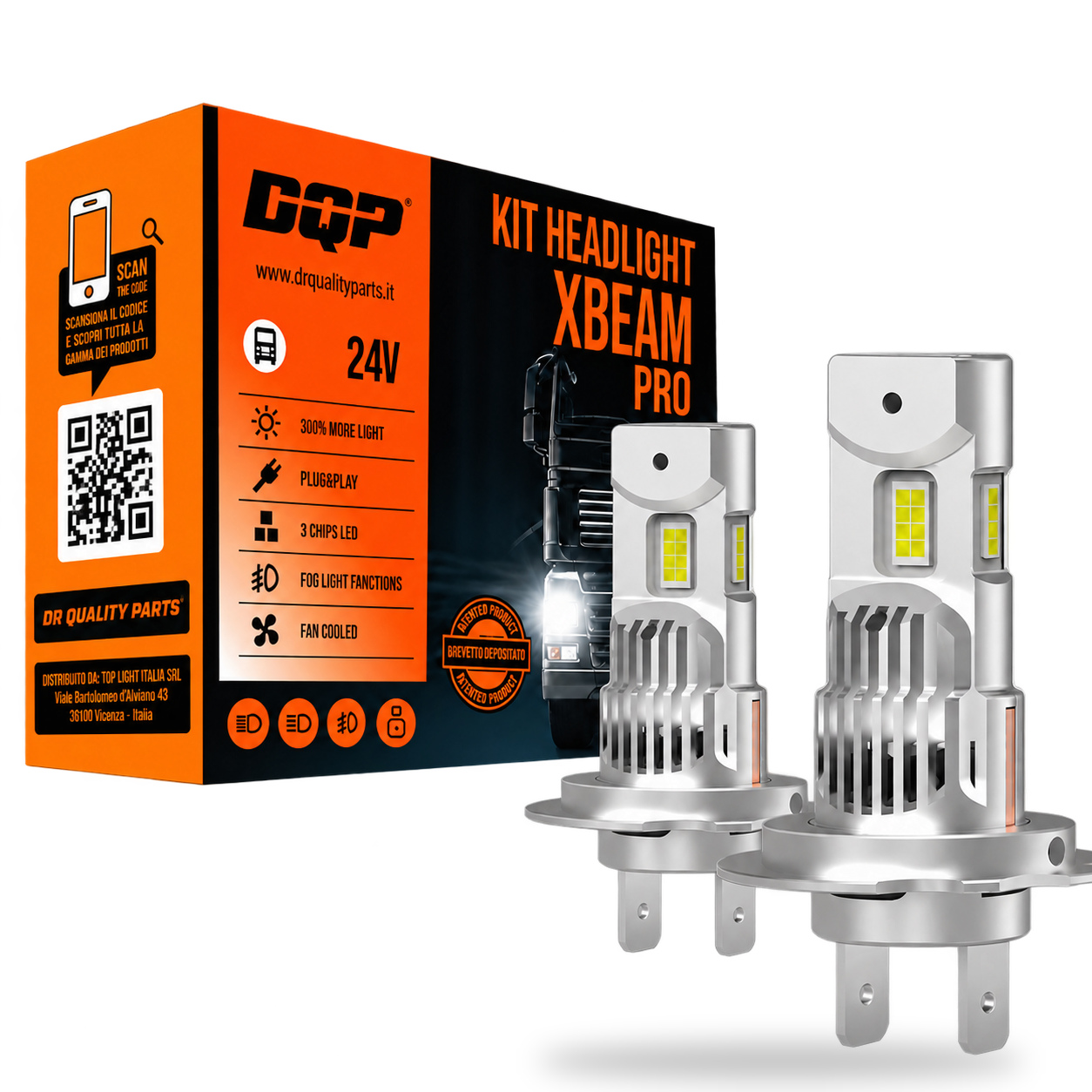 Kit Headlight X-BEAM PRO H7 24V (2PCS)