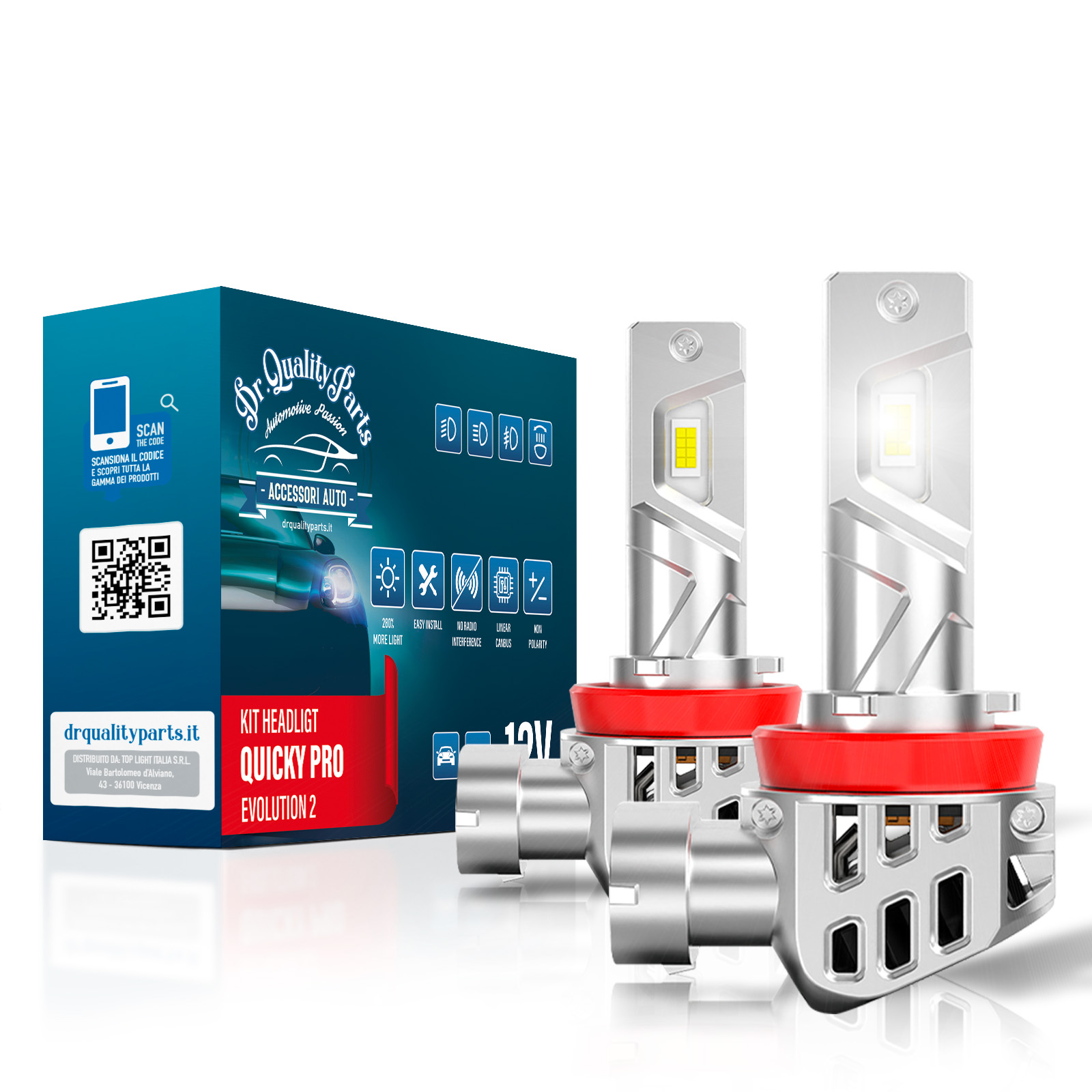 Kit Headlight QUICKY PRO 2 GEN H8-9-11 12V