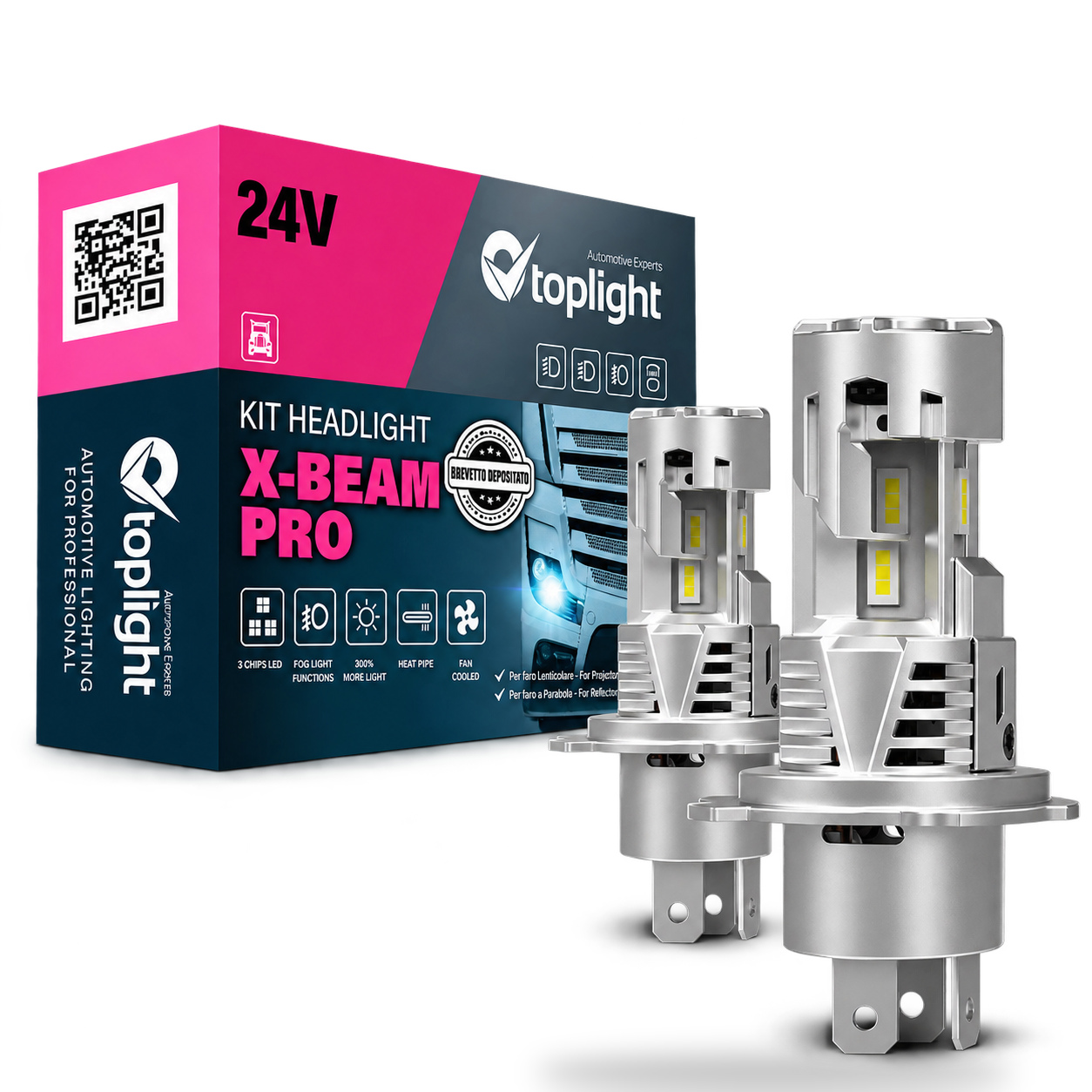 Kit Headlight X-BEAM PRO 24V H4 (2PCS)