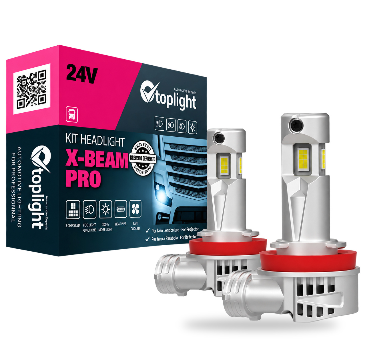 Kit Headlight X-BEAM PRO 24V H11 (2PCS)